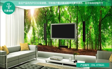 青岛恩籁18款风景植物无缝壁画 打造典雅家居背景墙