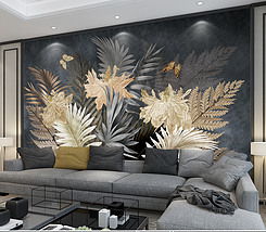 手绘高清精品艺术花鸟电视背景墙壁画 打造家居美学新境界